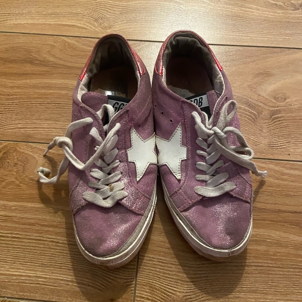 Pink golden goose sneakers